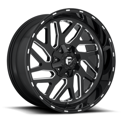 Fuel Offroad D581 TRITON Gloss Black Milled 18x9 -12 6x135|6x139.7mm 106.1mm - Wheelwiz