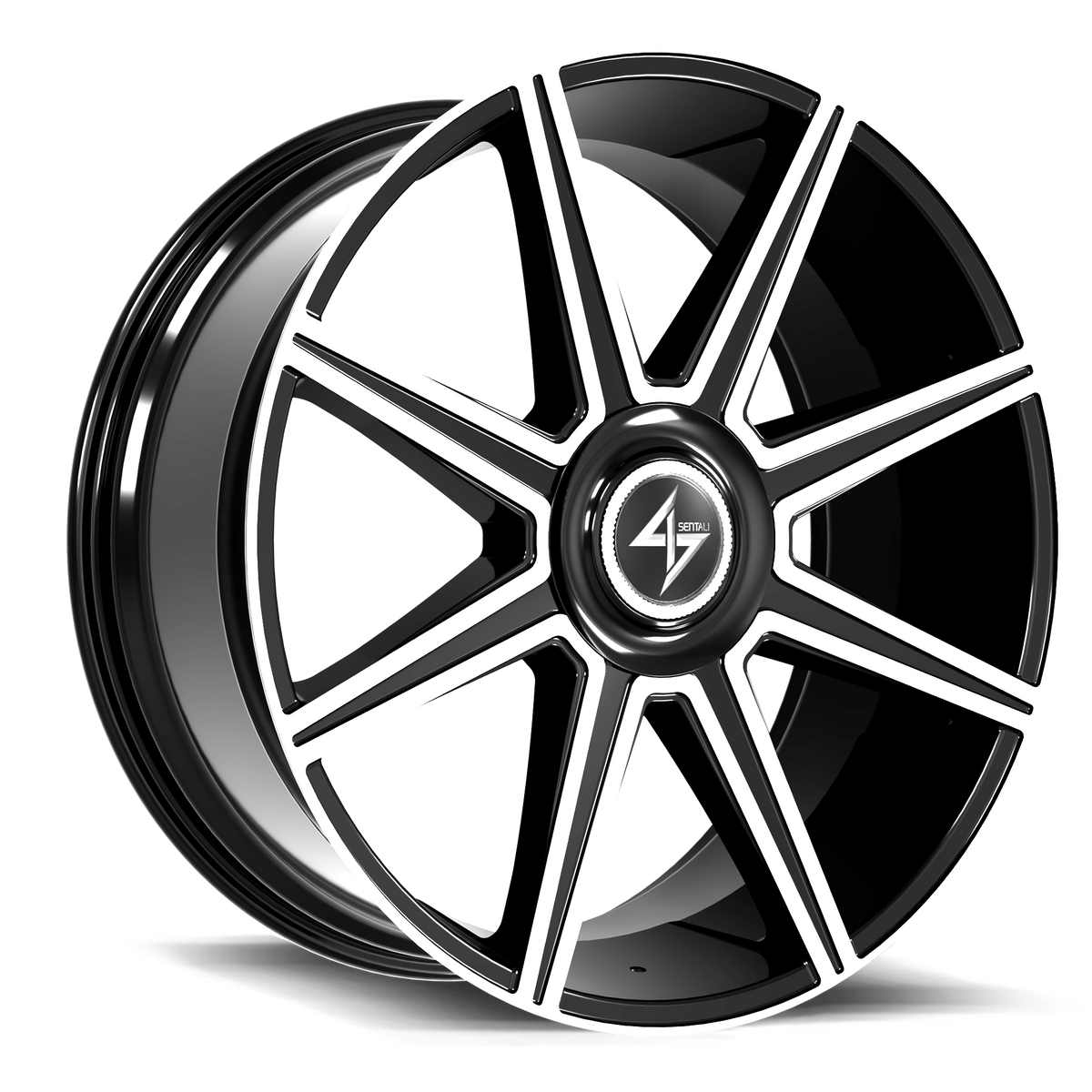 Sentali ARISTOCRAT Gloss Black Machined 20x9 +34 5x112|5x114.3mm 0mm - Wheelwiz