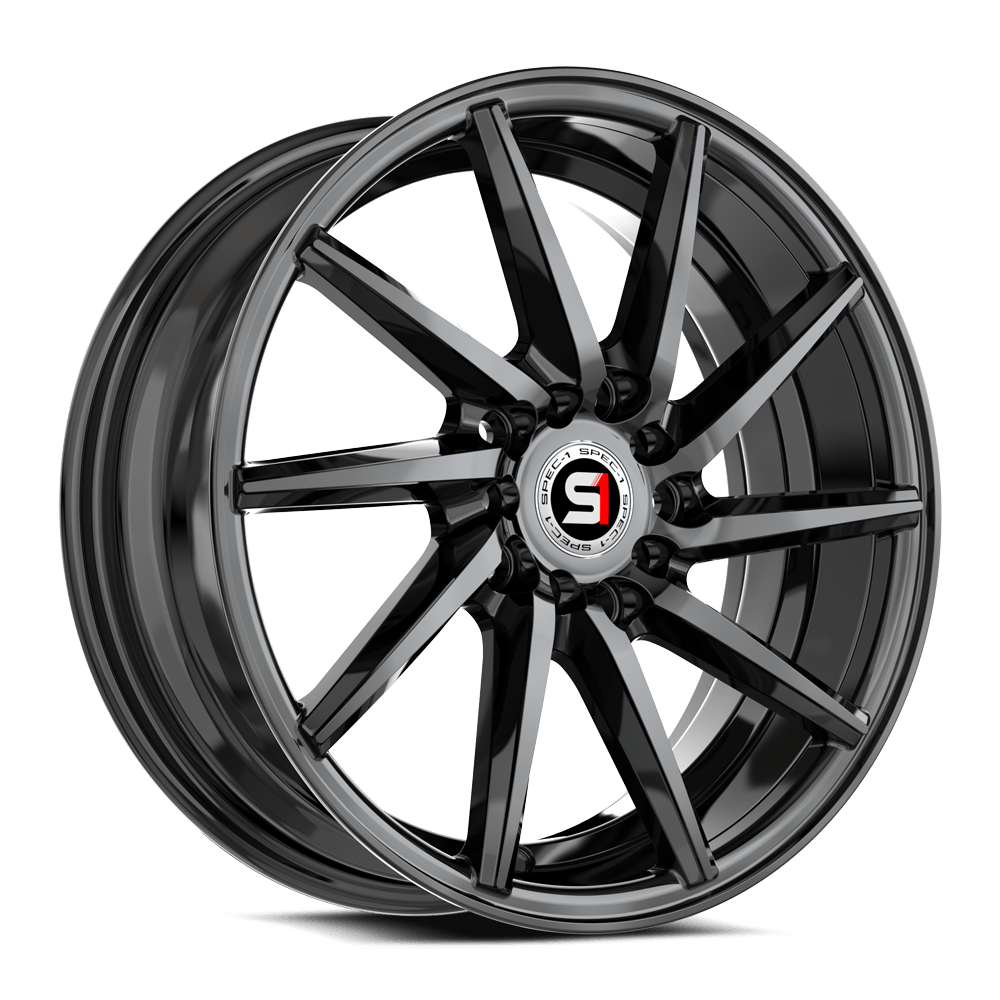 Spec-1 SP-74 Gloss Black 16x6 +35 5x114.3|5x100mm 73.1mm - Wheelwiz