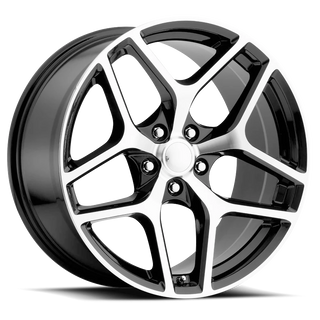 Factory Reproductions FR 27F Gloss Black Machine Face 20x10 +23 5x120mm 66.9mm