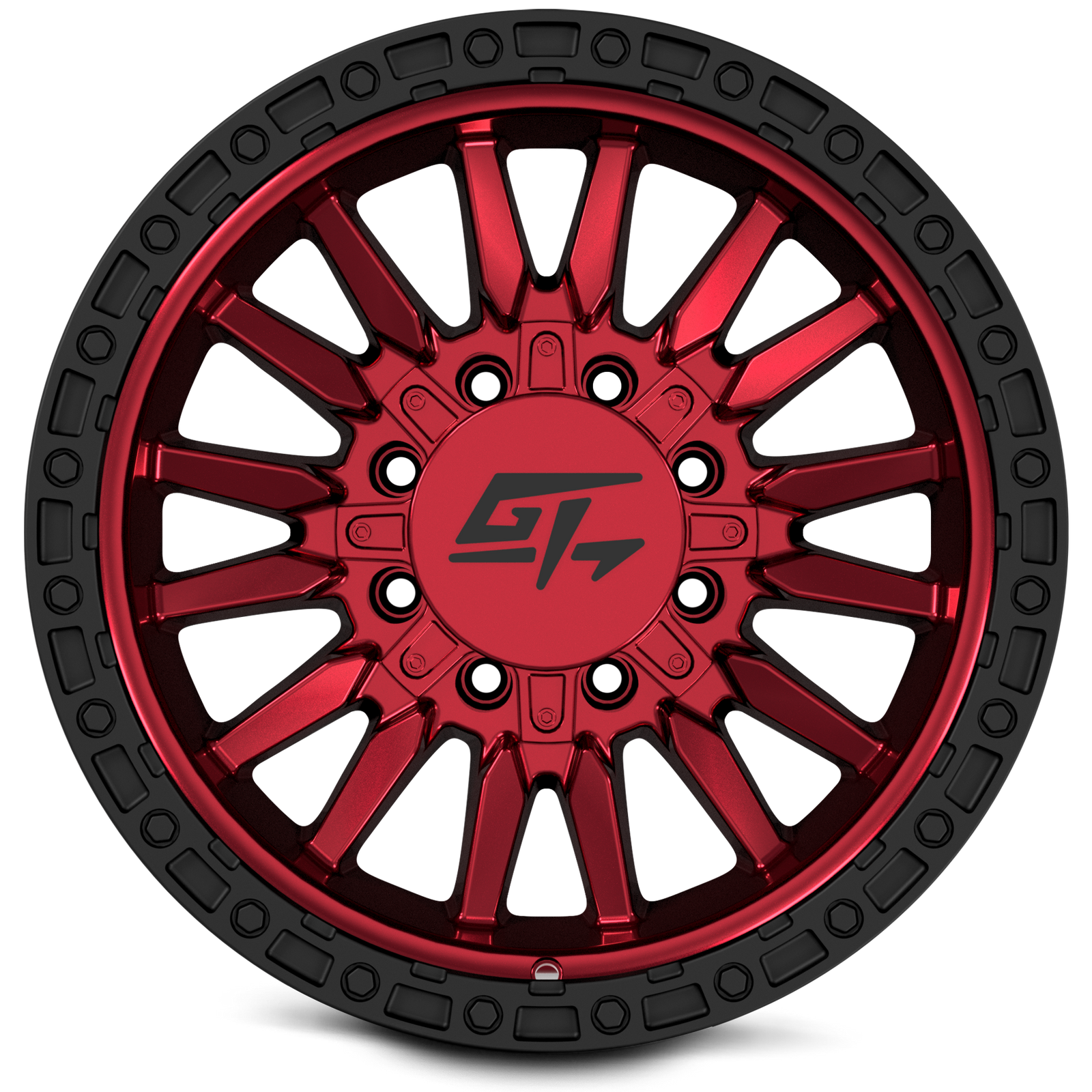GT Off-Road CHAMBER Black Ring / Anodized red centre 18x12 -44 8x165.1|8x180mm 125.2mm - Wheelwiz