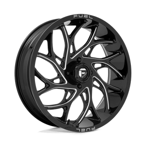 Fuel Offroad D741 RUNNER GLOSS BLACK MILLED 22x7 +13 4x156mm 132mm - Wheelwiz