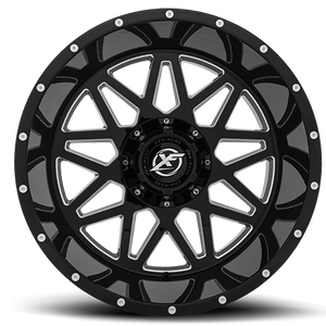 XF Off-Road XF-211 Gloss Black Milled 24x14 -76 8x170|8x180mm 125.2mm - Wheelwiz