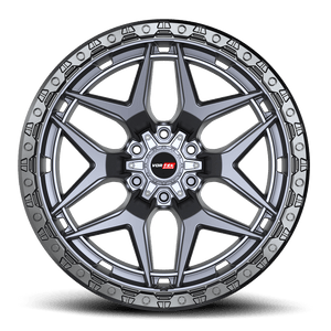 Vortek VRT-603 Matte Titanium With Black Bead Ring 17x9 +12 6x135|6x139.7mm 106.1mm - Wheelwiz
