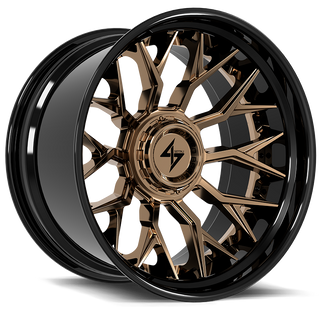 Sentali BFX2 Gloss Black Lip / Bronze Centre 22x10 -24 8x165.1|8x170mm 125.2mm