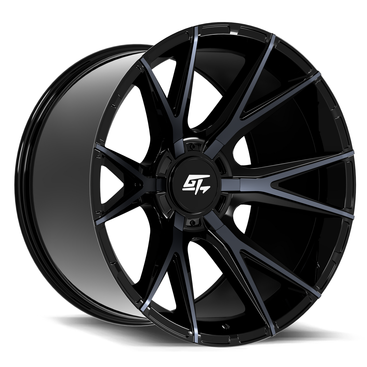GT Off-Road FUSION Gloss Black Titanium Face 20x10 -18 6x135|6x139.7mm 0mm - Wheelwiz