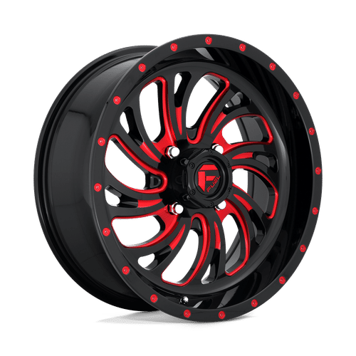 Fuel Offroad D642 GLOSS BLACK RED TINTED CLEAR 18x7 +13 4x137mm 110.1mm - Wheelwiz