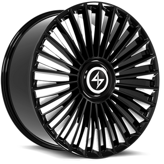 Sentali TURBINE Gloss Black Milled Tips 22x10 +20 6x135|6x139.7mm 106.1mm