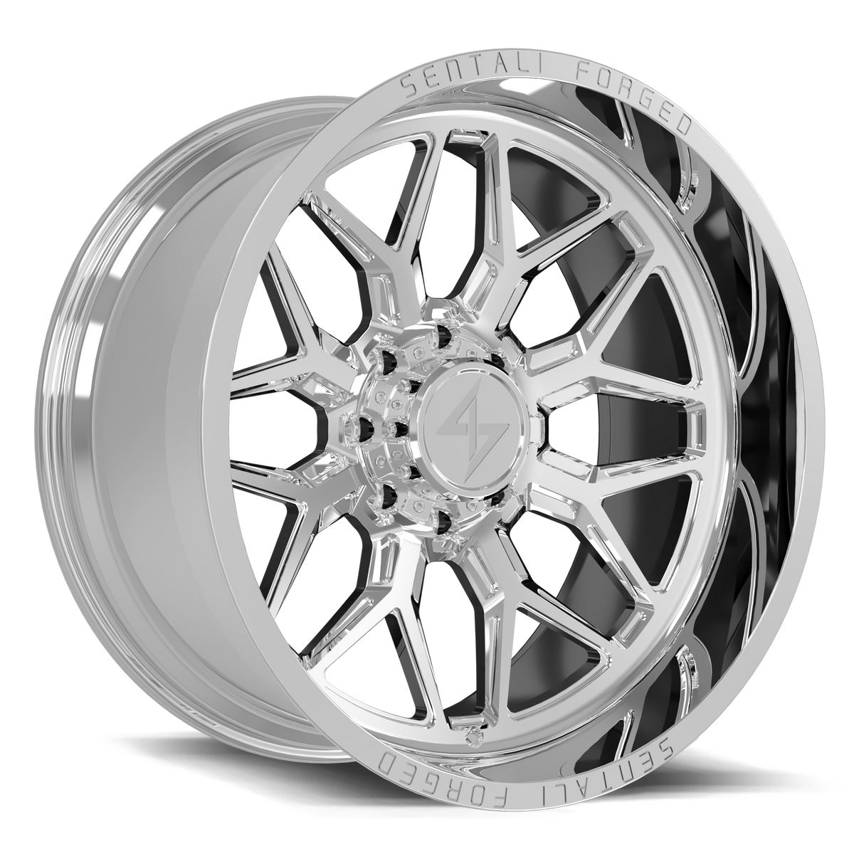 Sentali SF9 Polished 22x12 -44 5x127mm 71.5mm - Wheelwiz