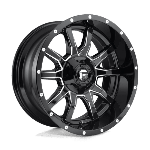 Fuel Offroad D627 GLOSS BLACK MILLED 18x9 +1 5x127|5x114.3mm 78.1mm - Wheelwiz