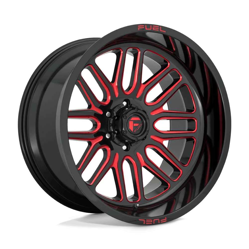 Fuel Offroad D663 IGNITE GLOSS BLACK RED TINTED CLEAR 22x12 -43 6x139.7mm 106.1mm - Wheelwiz