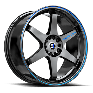 Spec-1 SPT-33 Gloss Black/ Blue Line 20x9 +38 5x114.3|5x100mm 73.1mm