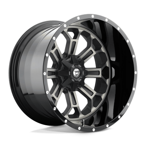 Fuel Offroad D561 GLOSS MACHINED DOUBLE DARK TINT 22x12 -44 8x170mm 125.1mm - Wheelwiz