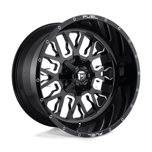 Fuel Offroad D611 STROKE GLOSS BLACK MILLED 22x14 -75 8x170mm 125.1mm - Wheelwiz