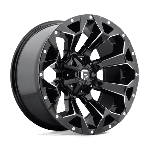 Fuel Offroad D576 GLOSS BLACK MILLED 20x9 +20 8x180mm 124.2mm - Wheelwiz