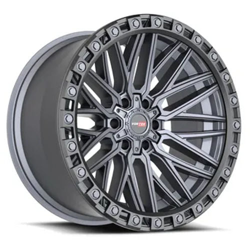 Vortek VRT-608 Matte Titanium Black Bead Ring 17x9 +12 5x127|5x139.7mm 78.1mm - Wheelwiz