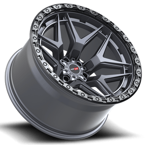 Vortek VRT-603 Matte Titanium With Black Bead Ring 17x9 +12 6x135|6x139.7mm 106.1mm - Wheelwiz