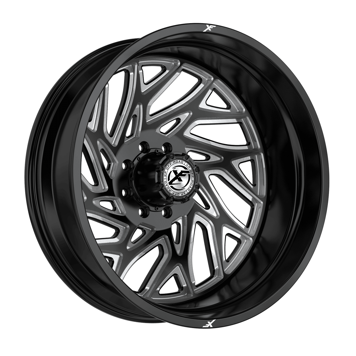 XF Off-Road XF-229GBML-R Gloss Black Milled 24x8.25 -232 8x200mm 142mm - Wheelwiz
