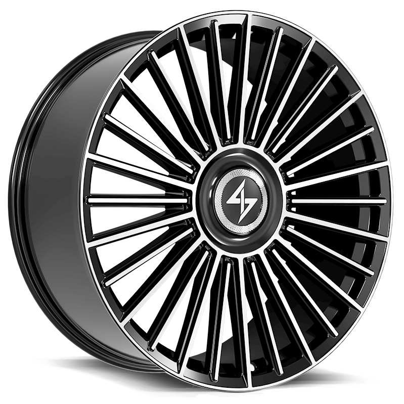 Sentali SPECTRE Gloss Black Machined 22x9 +30 5x127|5x114.3mm 73.1mm - Wheelwiz