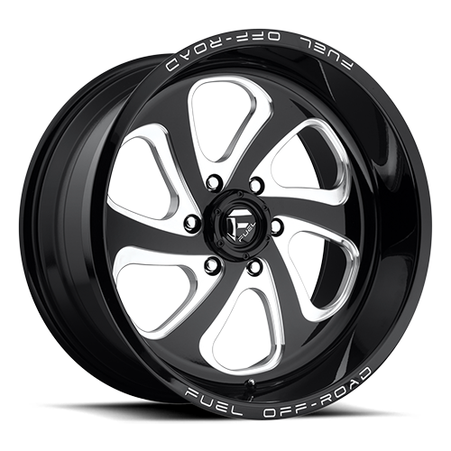 Fuel Offroad D587 FLOW GLOSS BLACK MILLED 20x9 +1 6x139.7mm 108mm - Wheelwiz