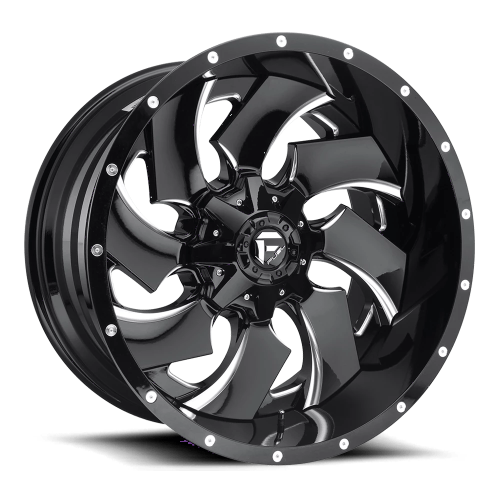 Fuel Offroad D239 CLEAVER GLOSS BLACK MILLED 24x16 -99 8x165.1mm 125.1mm - Wheelwiz