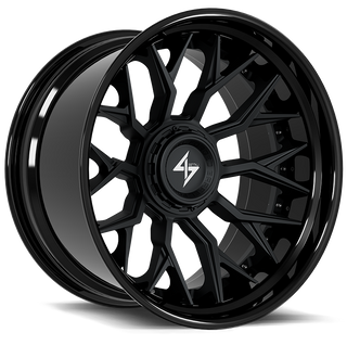 Sentali BFX2 Gloss Black Lip / Matte Black Centre 24x14 -76 8x165.1|8x180mm 125.2mm
