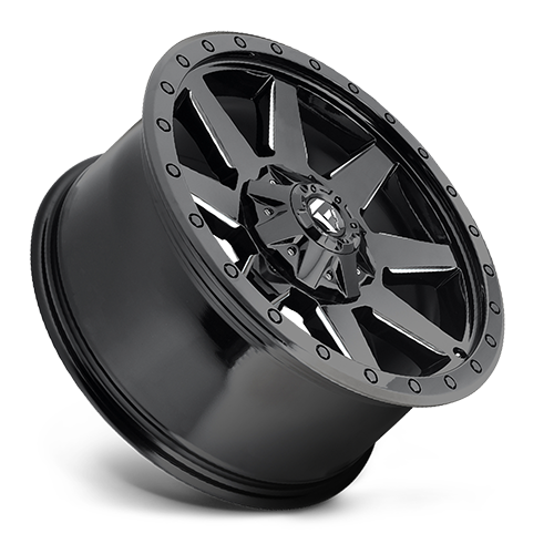 Fuel Offroad D597 WILDCAT GLOSS BLACK MILLED 20x9 +1 8x165.1mm 125.1mm - Wheelwiz