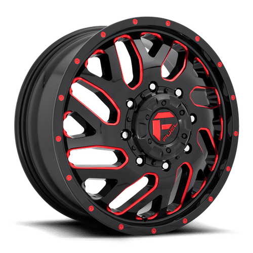 Fuel Offroad D656 GLOSS BLACK RED TINTED CLEAR 20x8.25 +105 8x210mm 154.3mm - Wheelwiz