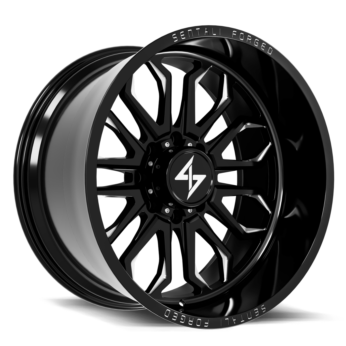 Sentali SF-3 Gloss Black Milled 26x12 -44 8x170mm 125.2mm - Wheelwiz