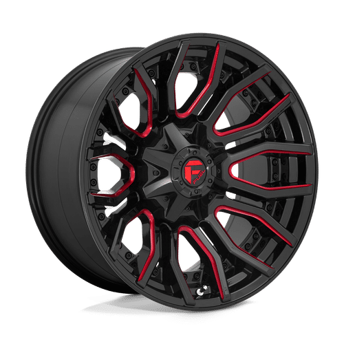 Fuel Offroad D712 GLOSS BLACK RED TINTED CLEAR 20x10 -18 8x165.1mm 125.1mm - Wheelwiz