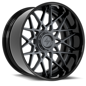 Sentali BFX5 Gloss Black Lip / Gun Metal Centre 22x12 -44 5x127|5x139.7mm 78.1mm - Wheelwiz