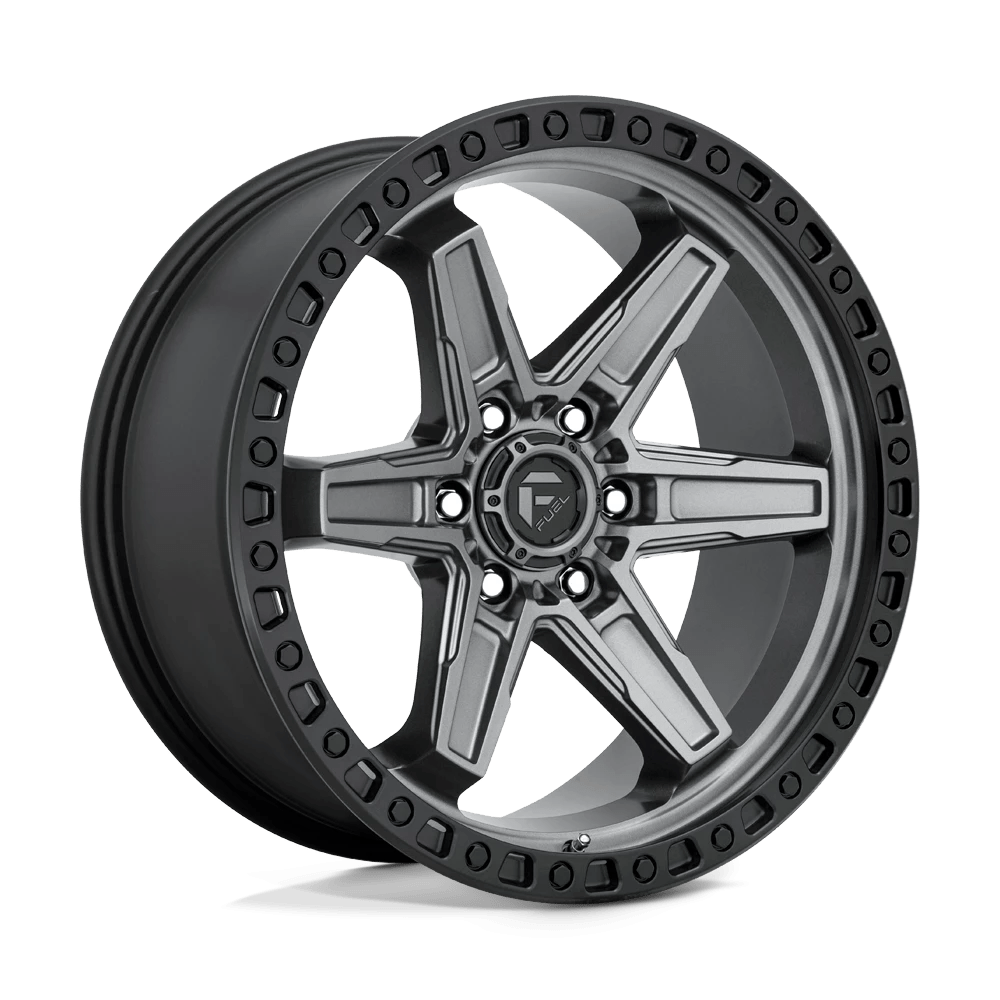 Fuel Offroad D698 KICKER MATTE GUN METAL BLACK BEAD RING 20x9 +1 6x139.7mm 106.1mm - Wheelwiz