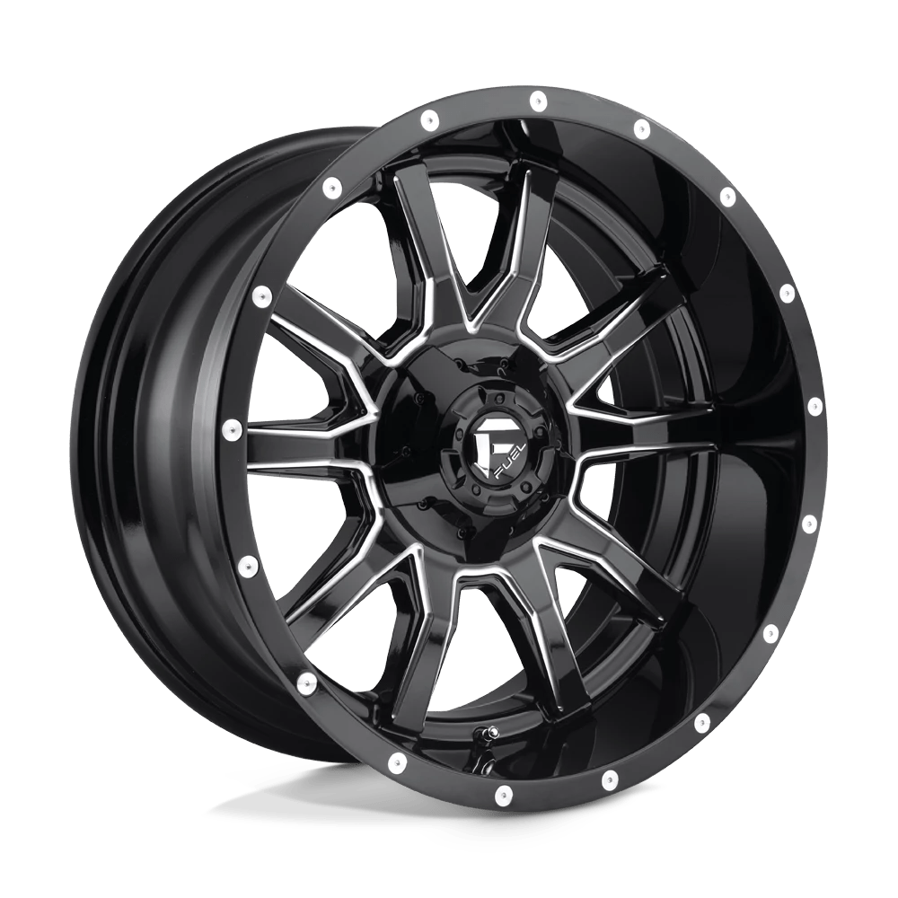 Fuel Offroad D627 VANDAL GLOSS BLACK MILLED 20x10 -18 5x139.7|5x150mm 110.1mm - Wheelwiz