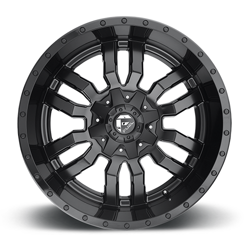 Fuel Offroad D596 SLEDGE MATTE BLACK GLOSS BLACK LIP 17x8 +35 6x139.7mm 106.1mm - Wheelwiz