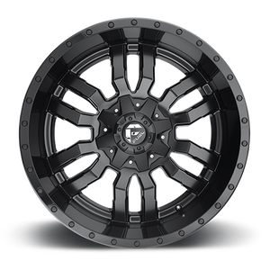 Fuel Offroad D596 SLEDGE MATTE BLACK GLOSS BLACK LIP 17x8 +35 6x139.7mm 106.1mm - Wheelwiz