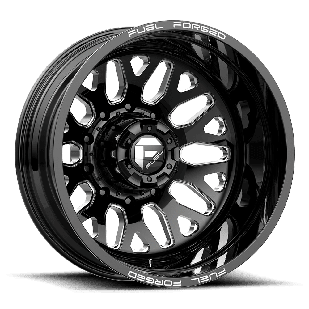 Fuel Offroad FF66D Gloss Black Milled 24x8.25 -225 10x225mm 0mm - Wheelwiz