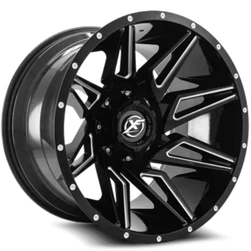 XF Off-Road XF-218 Gloss Black Milled 20x9 0 5x127|5x139.7mm 78.1mm - Wheelwiz