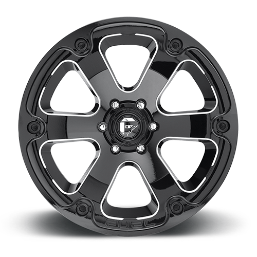 Fuel Offroad D562 BEAST GLOSS BLACK MILLED 20x9 +20 6x139.7mm 108mm - Wheelwiz