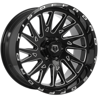 TIS Wheels 547 Gloss Black - Milled Edge 20x10 -25 6x135|6x139.7mm 106.2mm