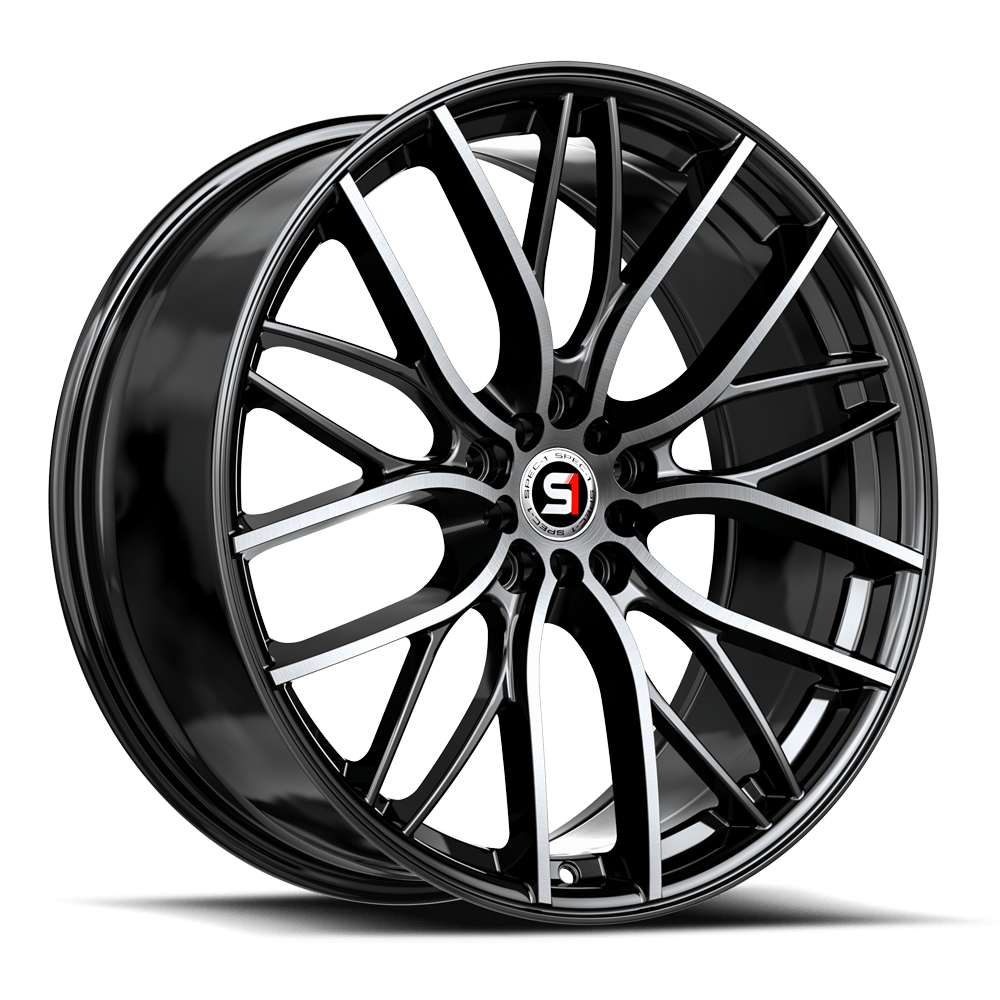 Spec-1 SP-61 Gloss Black & Machined 18x8 0 mm 0mm