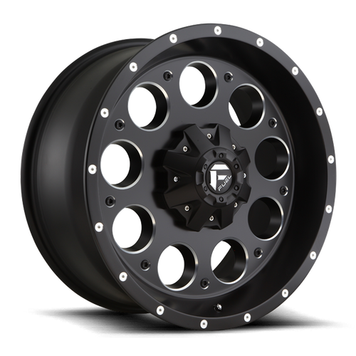 Fuel Offroad D525 REVOLVER Matte Black Milled 17x9 -12 5x127|5x139.7mm 87.1mm - Wheelwiz