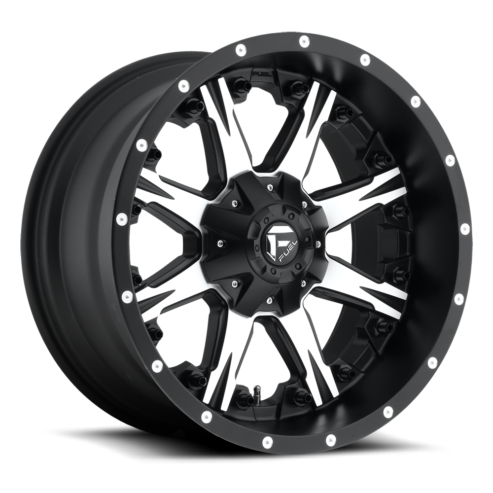 Fuel Offroad D541 NUTZ MATTE BLACK MACHINED 20x10 -12 5x139.7|5x150mm 110.1mm - Wheelwiz