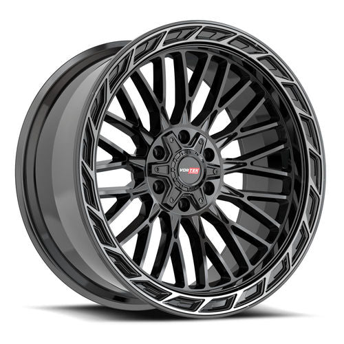 Vortek VRP-502 Black Diamond Cut Ring W/ Dark Tint 20x9 0 5x139.7|5x150mm 110.3mm - Wheelwiz