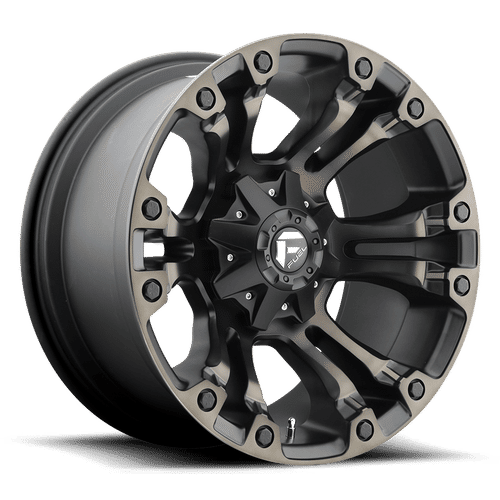 Fuel Offroad D569 MATTE BLACK DOUBLE DARK TINT 22x10 -19 6x135|6x139.7mm 106.1mm - Wheelwiz