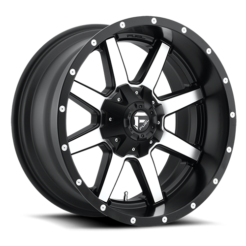 Fuel Offroad D537MAVERICK MATTE BLACK MACHINED 20x10 -12 8x180mm 124.2mm - Wheelwiz