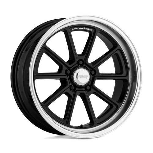 American Racing VN510 DRAFT Gloss Black W/ Diamond Cut Lip 18x10 +12 5x114.3mm 72.6mm - Wheelwiz