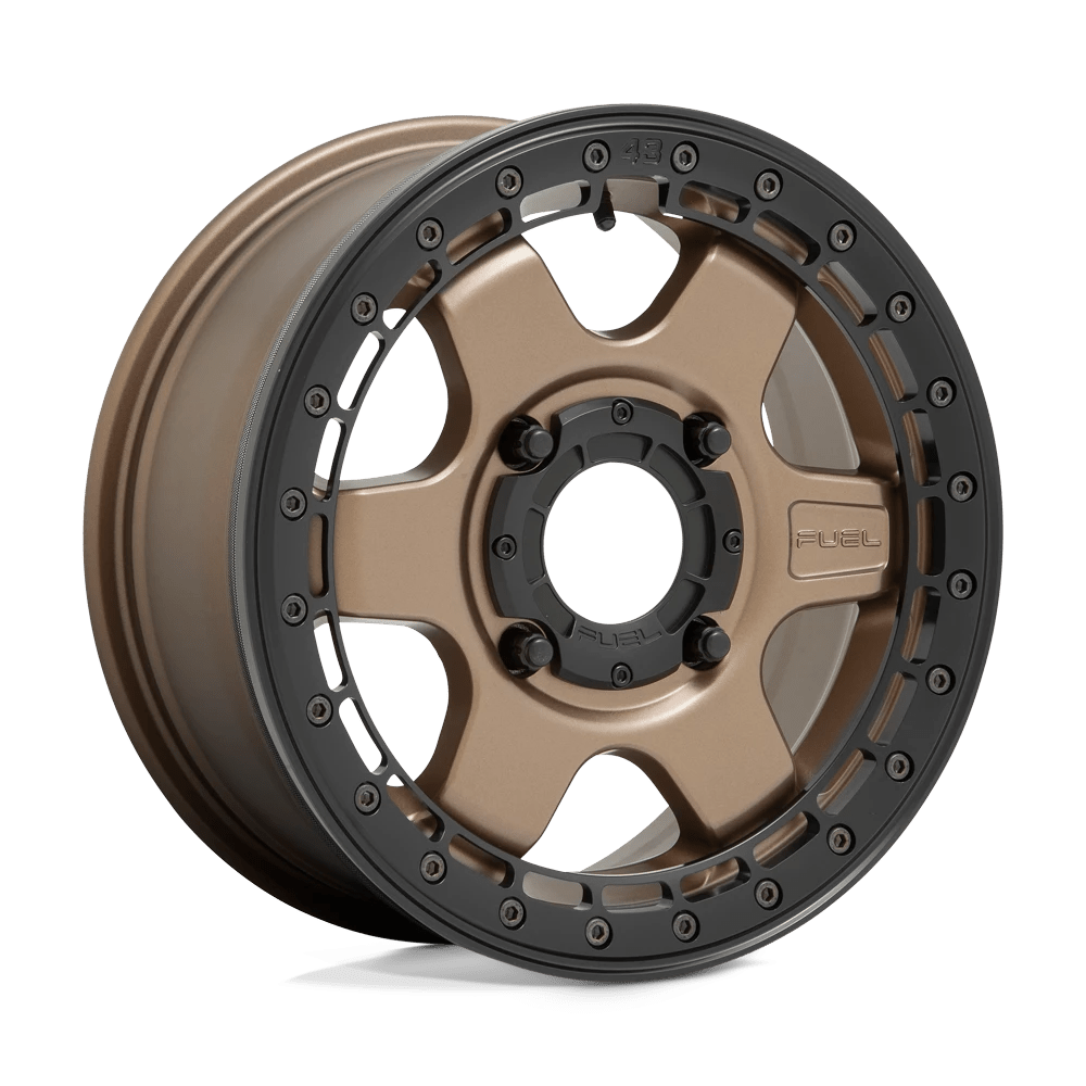 Fuel Offroad D924 BLOCK BL - OFF ROAD ONLY MATTE BRONZE WITH BLACK RING 15x6 +38 4x156mm 132mm - Wheelwiz