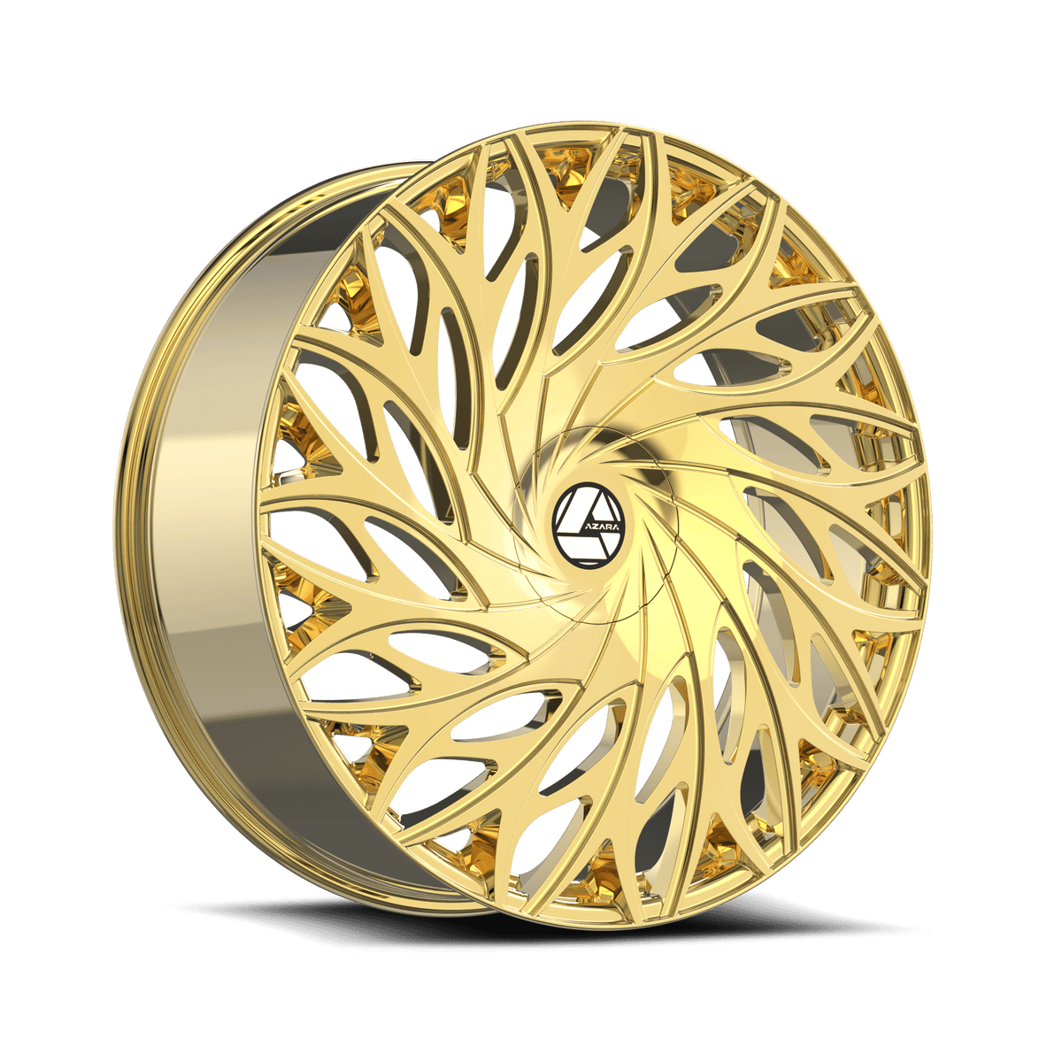 Azara AZA-525 Nano Gold 22x9.5 +15 5x120|5x115mm 74.1mm - Wheelwiz