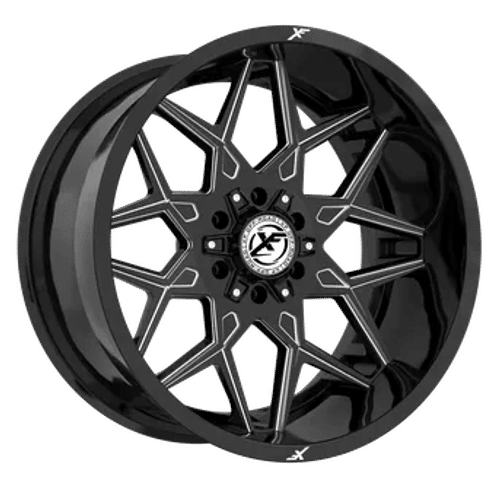XF Off-Road XF-238 Gloss Black Milled 20x10 -12 6x135|6x139.7mm 106.4mm - Wheelwiz