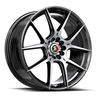 Spec-1 SP-71 Gloss Black Machined 17x8 +42 4x100|4x114.3mm 73.1mm
